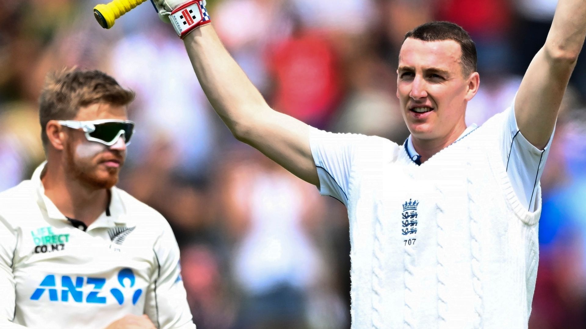 England rip through New Zealand top order after blistering Brook ton