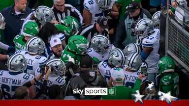 Mass brawl after tempers boil over between rivals Eagles and Cowboys