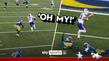 ‘Oh my!’ | Allen scrambles for 17 yards, then throws 51-yard TD to Shakir