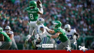 Gardner-Johnson soars for a huge Eagles opening pick-six