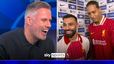 'We don't listen to that!' | Van Dijk and Salah have a dig at Carra!