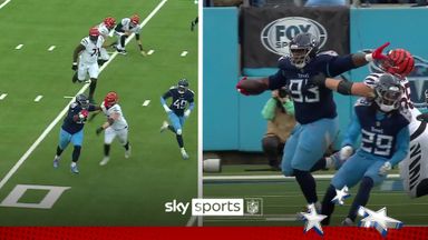 'The big man is on the run!'  | Titans defensive tackle goes on brilliant run after fumble!