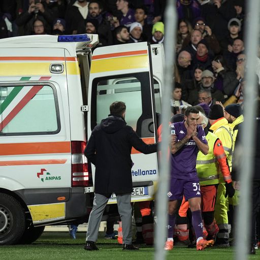 Bove collapses on the pitch during Serie A match 
