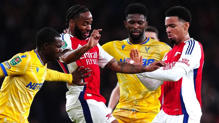 Arsenal were frustrated by Palace in the first half