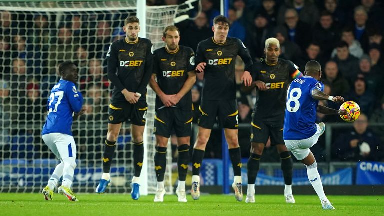 Ashley Young scores for Everton