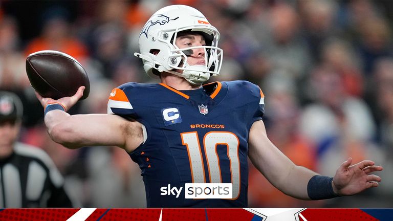 Denver Broncos quarterback Bo Nix throws during the first half of an NFL football game against the Cleveland Browns, Monday, Dec. 2, 2024, in Denver. (AP Photo/Jack Dempsey)


