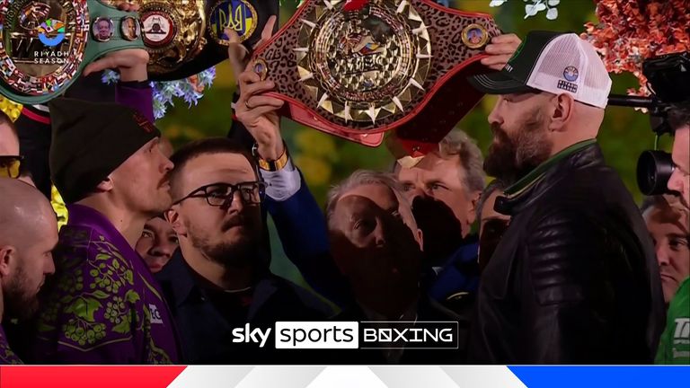 Tyson Fury and Oleksandr Usyk faced off for the final time before their much-anticipated heavyweight rematch in Saudi Arabia on Saturday.