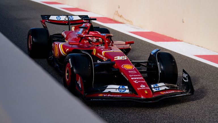 December 10, 2024, Abu Dhabi, United Arab Emirates: Monegasque driver CHARLES LECLERC (Scuderia Ferrari) driving during the 2024 FIA Formula 1 Abu Dhabi Post Season test at Yas Marina Circuit in Abu Dhabi, United Arab Emirates. (Cal Sport Media via AP Images)