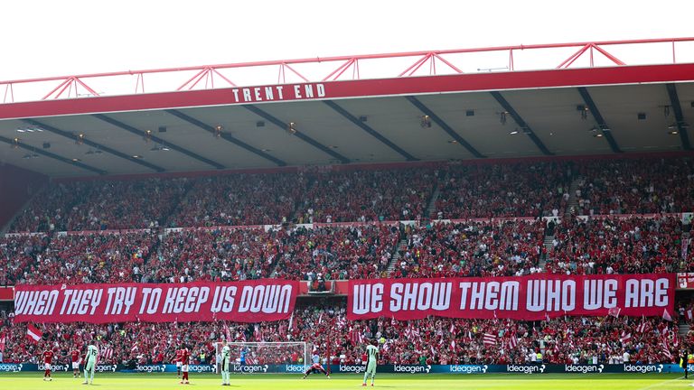 The message from the Trent End pictured last season