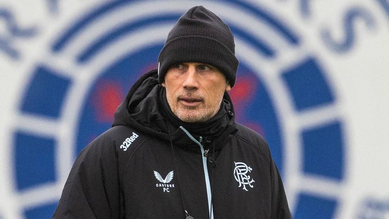 GLASGOW, SCOTLAND - DECEMBER 11: Rangers Manager Philippe Clement during a Rangers Training Session at the Rangers Training Centre, on December 11, 2024, in Glasgow, Scotland. 