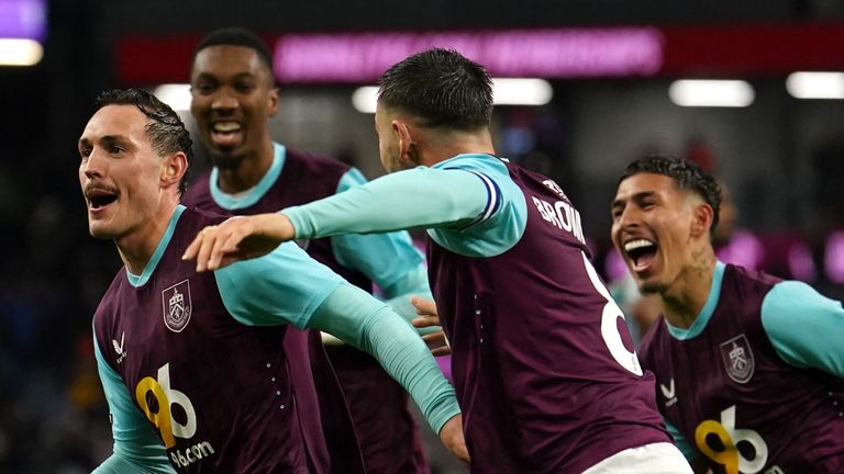 Connor Roberts struck to equalise for Burnley in the first half against Middlesbrough