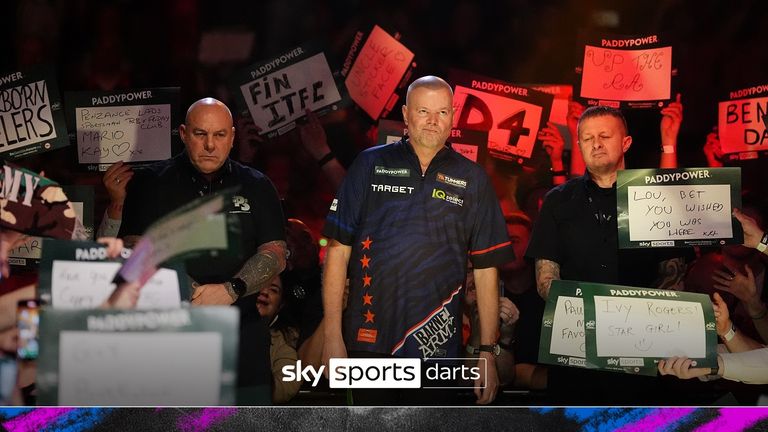 Raymond van Barneveld saw his famous 'Eye of the Tiger' entrance spoilt by another song!