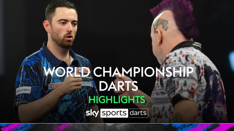 Highlights of Peter Wright&#39;s shock win over Luke Humphries in the fourth round of the World Darts Championship.