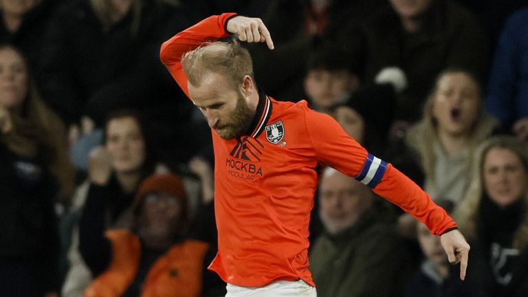 Barry Bannan celebrates after equalising for Sheffield Wednesday at Derby