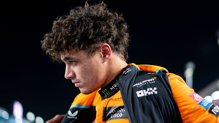 December 1, 2024, Lusail, Qatar: British driver LANDO NORRIS (McLaren F1 Team) on the starting grid before the 2024 FIA Formula 1 Qatar Grand Prix at Lusail International Circuit in Lusail, Qatar. (Cal Sport Media via AP Images)