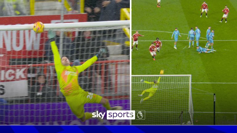 Manchester United v Nottingham Forest: Bruno Fernandes free-kick finds the crossbar