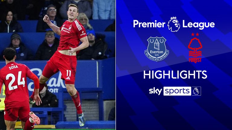 Highlights from the Premier League match between Everton and Nottingham Forest.