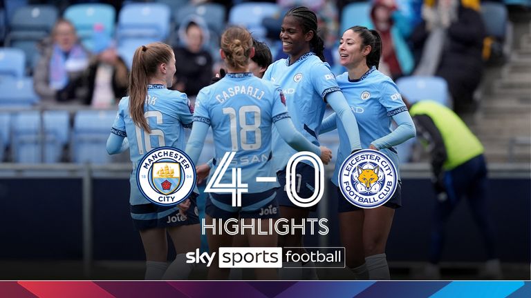 Manchester City 4-0 Leicester WSL highlights