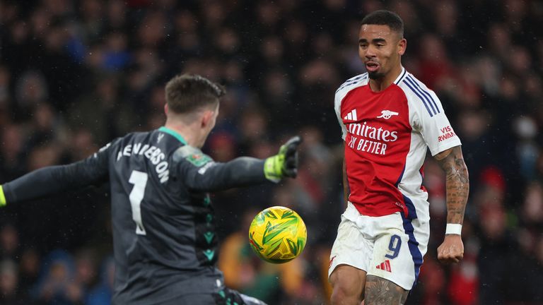 Gabriel Jesus' clever finish brought Arsenal level early in the second half