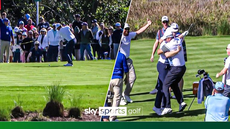 PNC Championship: Charlie Woods hits his first hole-in-one alongside father Tiger in Orlando