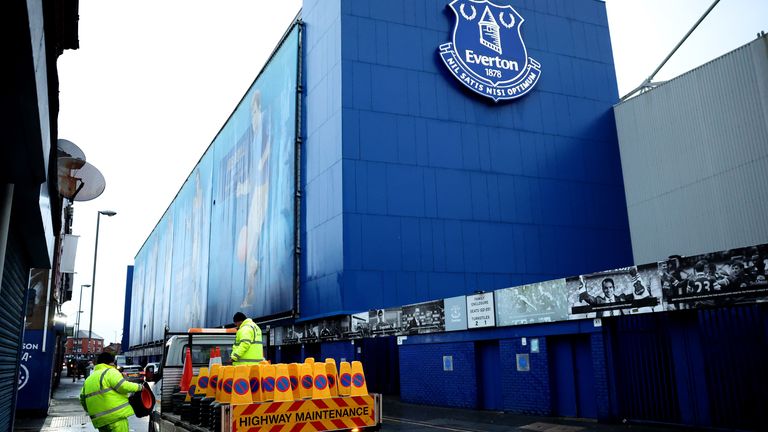 Saturday's Merseyside derby at Goodison Park was postponed due to adverse weather