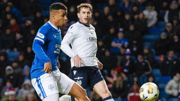 Hamza Igamane hit the bar for Rangers late on