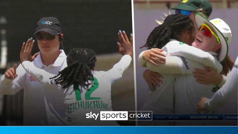 Tumi Sekhukhune got the breakthrough for South Africa straight after lunch, removing England's Skipper Heather Knight for 20.