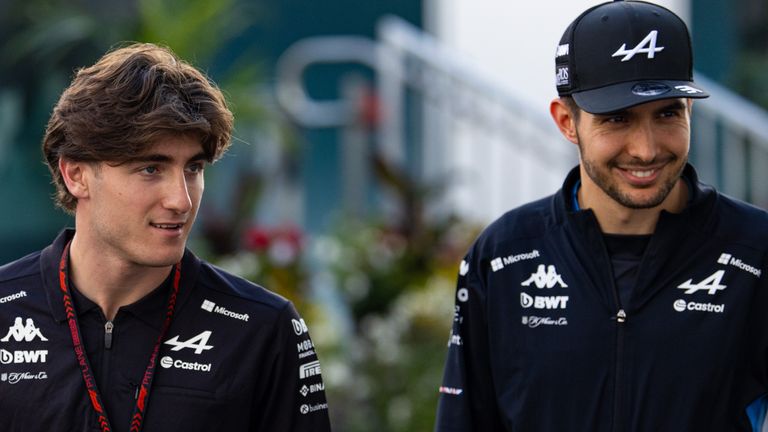 Jack Doohan (L) and Esteban Ocon