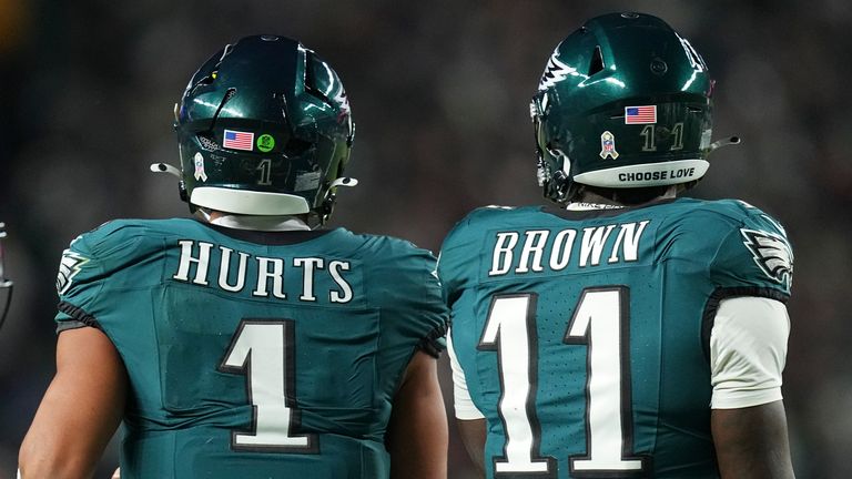 Jalen Hurts and AJ Brown, Philadelphia Eagles
