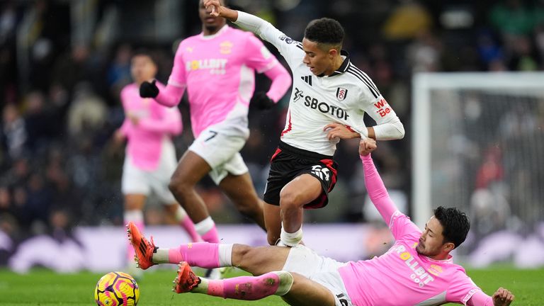 Fulham's Josh King in action against Southampton's Yukinari Sugawara