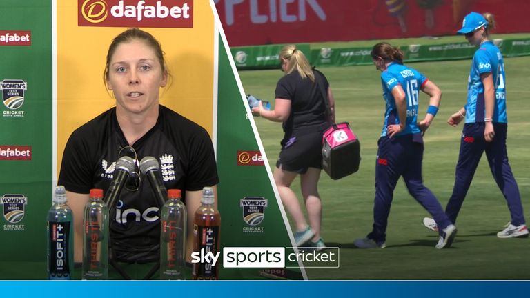 England captain Heather Knight says they need to 'wait and see' if Kate Cross will bowl in their upcoming Test series after the bowler suffered a back spasm in the final ODI against South Africa.