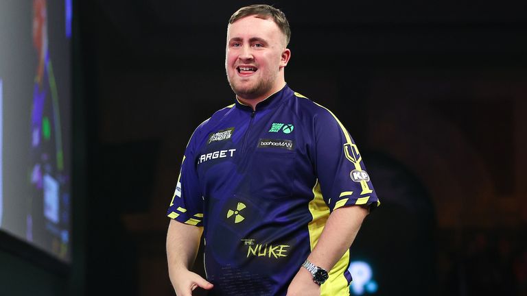 Luke Littler at the World Darts Championship