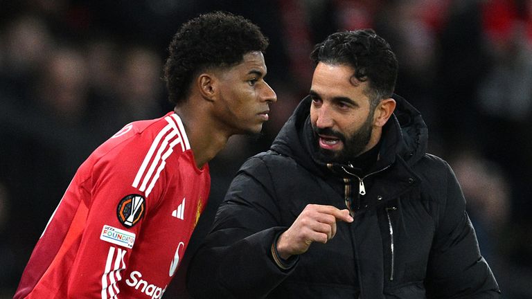 Ruben Amorim has refused to close the door on Marcus Rashford at Manchester United