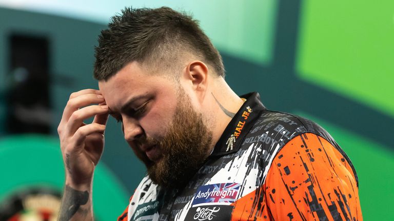 Michael Smith at the PDC World Darts Championship 2025 