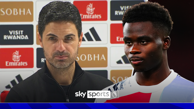 Mikel Arteta provides injury update on Bukayo Saka.