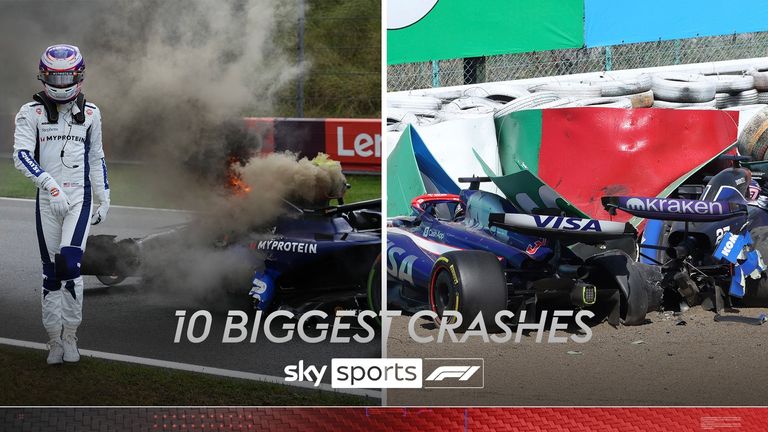 Relive the 10 most dramatic crashes from this year&#39;s Formula One season.