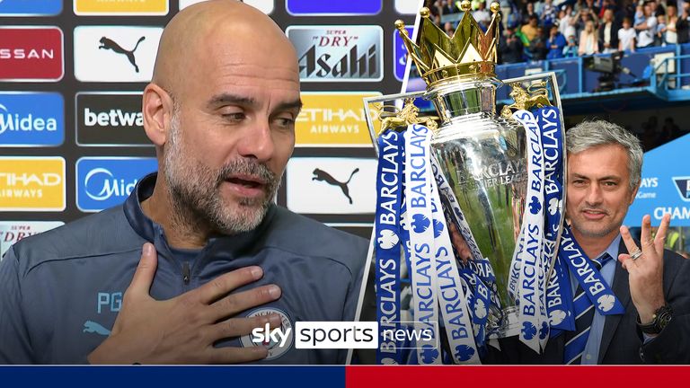 Manchester City Pep Guardiola says it was joke after he had a pop at Jose Mourinho's Premier League title wins, and the Portuguese coach responded by having a dig at Manchester City's on-going 115 charges trial. 