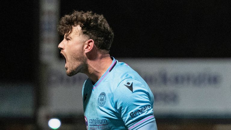 St Mirren's Oisin Smyth celebrates his dramatic winner