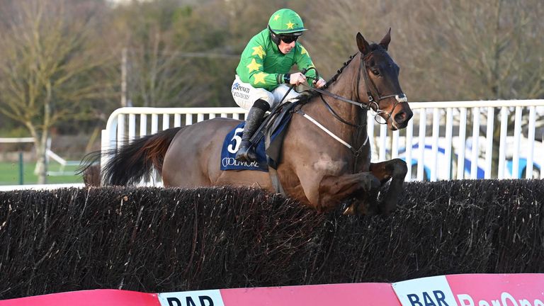 8-12-24 Cork..Only By Night and Sean Flanagan win the Coolmore N.H. Sires Order Of St George Irish EBF Mares Novice Steeplechase (Grade 2)..Healy Racing Photo