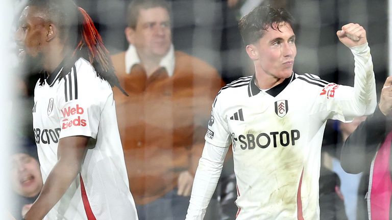 Harry Wilson celebrates after restoring Fulham's lead against Bournemouth