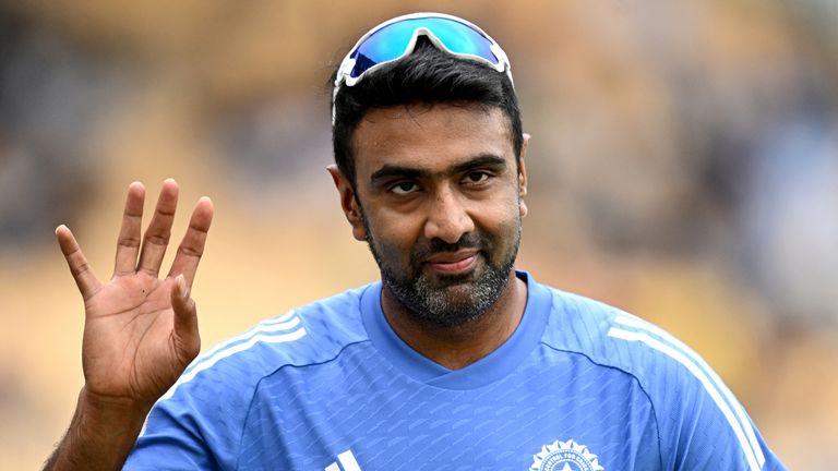 India's Ravichandran Ashwin waves to the crowd during the first day of the first Test cricket match between India and Bangladesh at the M.A. Chidambaram Stadium in Chennai on September 19, 2024. (Photo by R.Satish BABU / AFP) / -- IMAGE RESTRICTED TO EDITORIAL USE - STRICTLY NO COMMERCIAL USE --