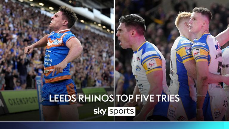 Check out the top five tries from Leeds Rhinos&#39; 2024 season.