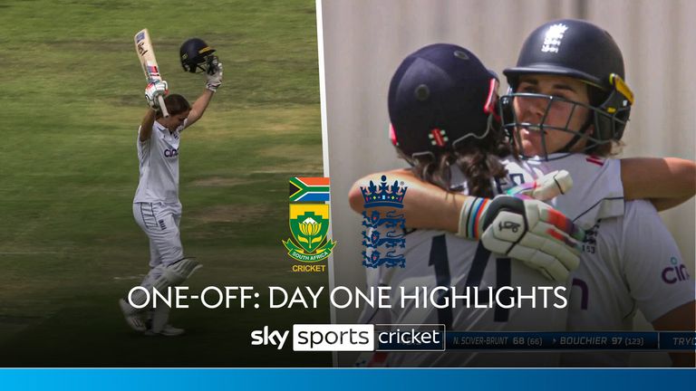 Watch the morning and afternoon highlights from day one of the one-off Test in Bloemfontein between South Africa and England.