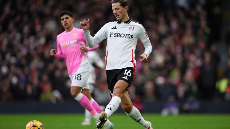 Fulham's Sander Berge in action vs Southampton at Craven Cottage