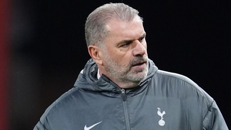 Tottenham manager Ange Postecoglou following the defeat at Bournemouth