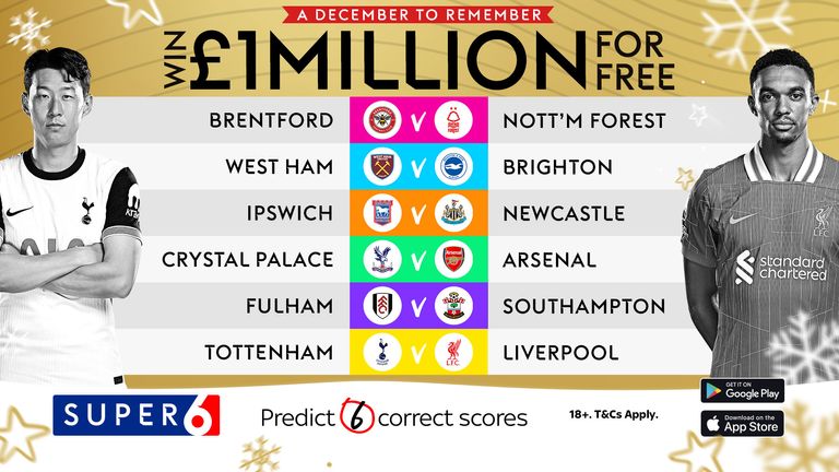 Play Super 6 to win £1m!