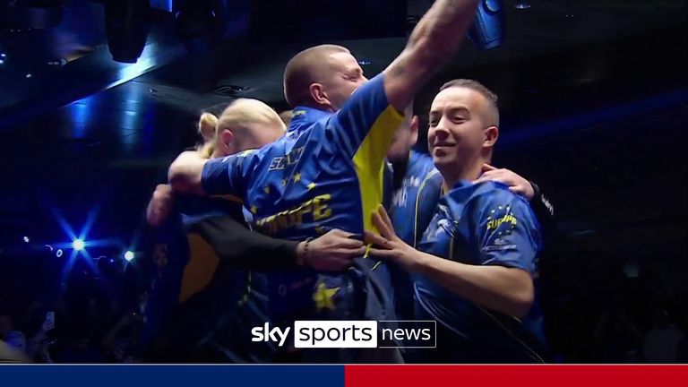 'Get on that table lads!' | Team Europe celebrate Mosconi Cup win