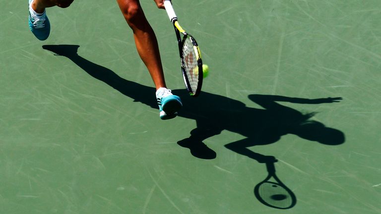 Ana Ivanovic of Serbia reaches for a shot against Alison Riske of the U.S. during their first round match at the US Open in New York, August 26, 2014.