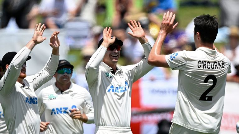 New Zealand's Will O'Rourke took 3-33 on day two of the third and final Test against England