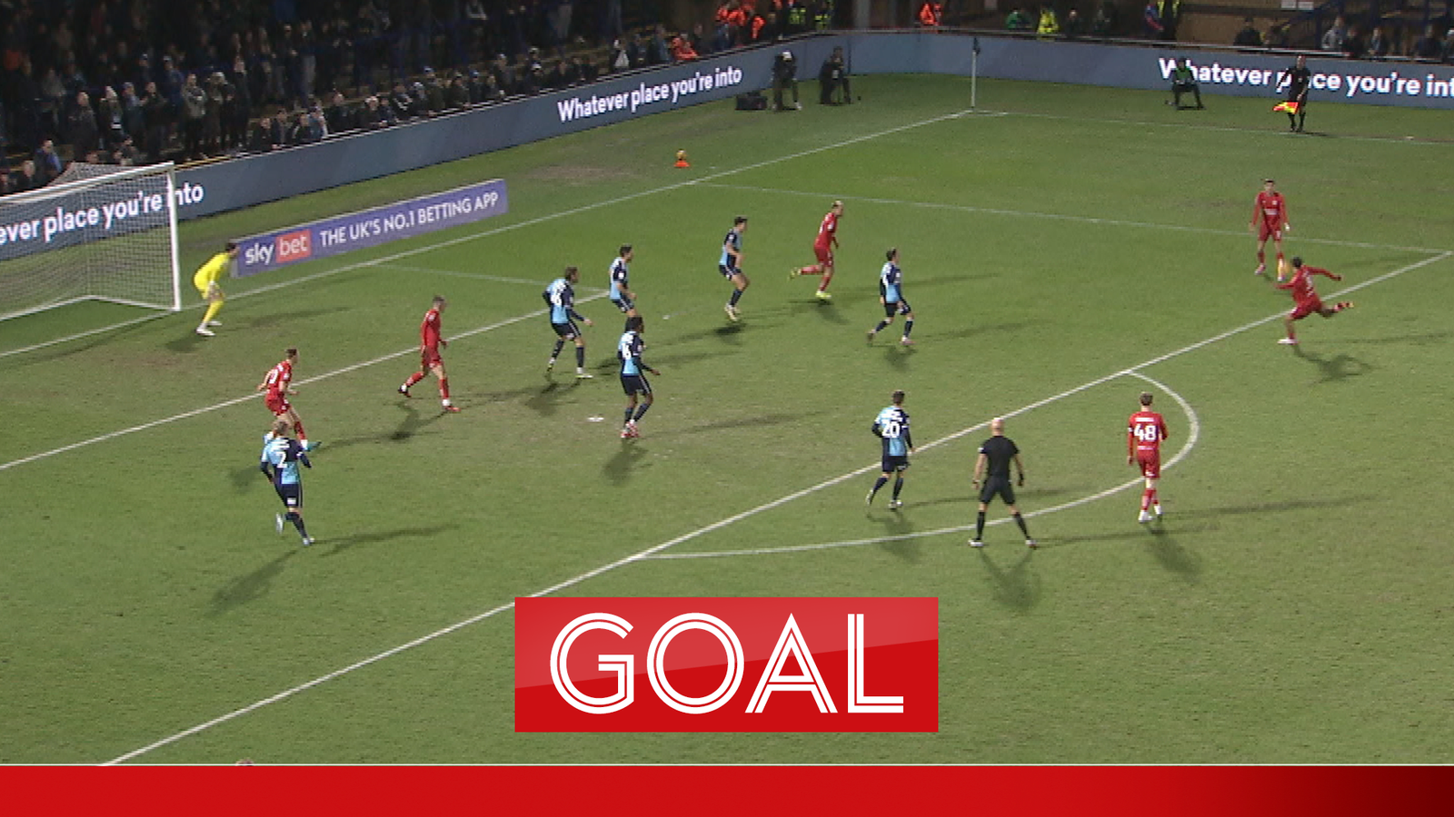 Russell’s deflected strike give Barnsley lead at Wycombe